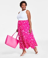 I.n.c. International Concepts Plus Chiffon Maxi Skirt, Created for Macy's