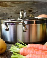 Hestan ProBond Clad Titum Stainless Steel 4-Quart Covered Saucepan with Helper Handle