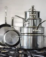 Hestan NanoBond Titanium Stainless Steel -Piece Cookware Set