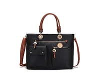 Mkf Collection Julia Color-block Satchel Bag by Mia K