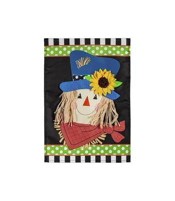 Scarecrow Friend Garden Applique Flag