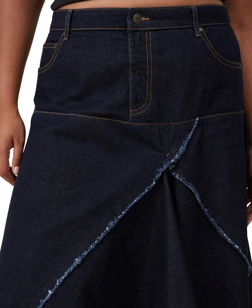 Cotton On Women's Harper Denim Midi Skirt