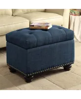 Convenience Concepts 18.25 x 19 x 24.75 in. Designs4Comfort 5th Avenue Storage Ottoman, Blue