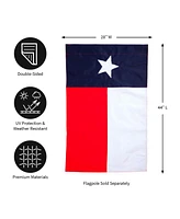 Evergreen Flag Texas State Flag House Applique Flag