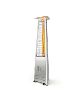 42 000 Btu Stainless Steel Pyramid Patio Heater With Wheels