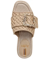 Sam Edelman Women's Celia Raffia Buckle-Trim Wedge Sandals