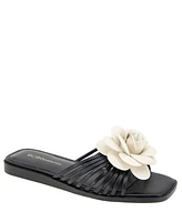 BCBGeneration Women's Masha Flower Slip-On Flat Sandals