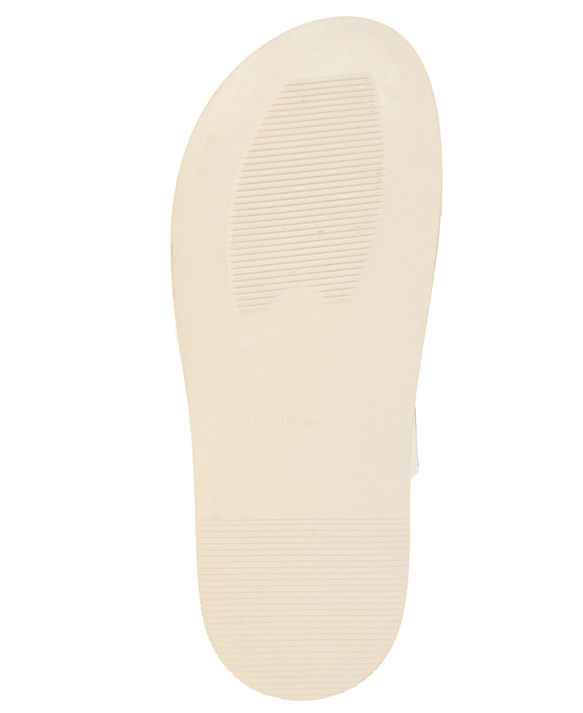 BCBGeneration Women's Barah Chunky Footbed Double Buckle Slip-On Sandals