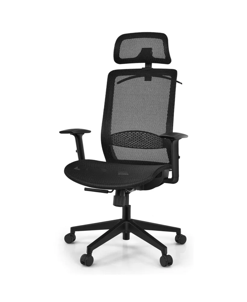 Height Adjustable Ergonomic High Back Mesh Office Chair with Hange