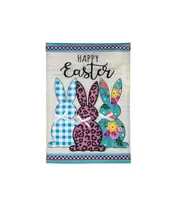 Evergreen Bright Bunnies Garden Applique Flag 12.5 x 18 Inches Indoor Outdoor Decor