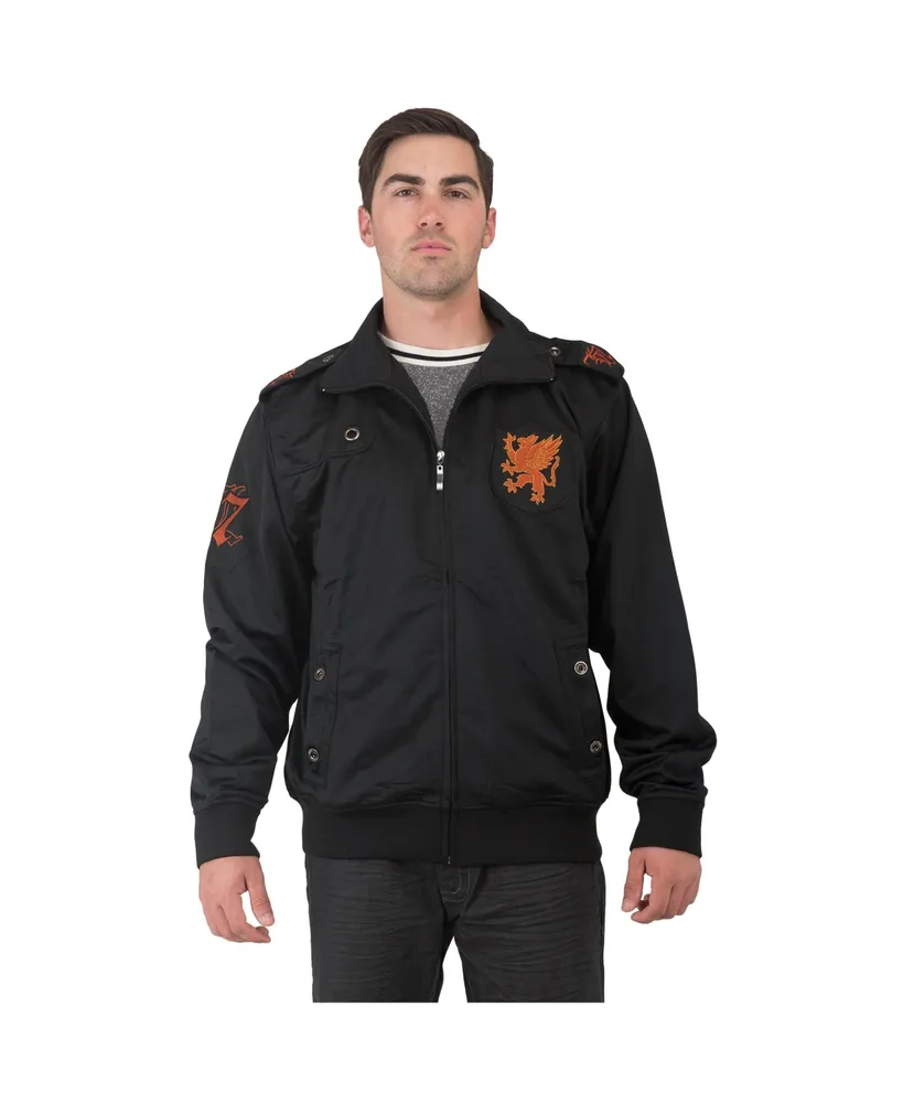 Men's Big & Tall Embroidery Patches Performance Track Jacket