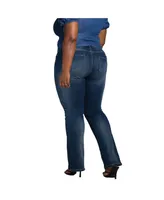 Women's Plus Curvy Fit Mid Rise Slim Boot Jean