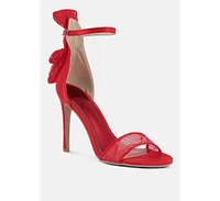 Delancy Bow Detail Lace Stiletto Sandals