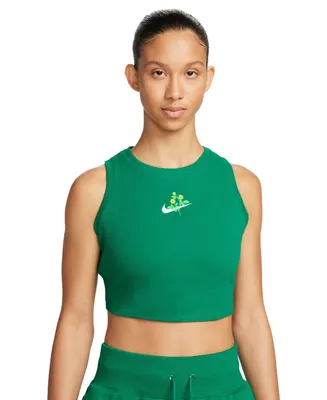Nike Women's Sportswear Essential Cropped Ribbed Tank Top