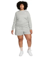 Nike Plus Sportswear Club Fleece Mid-Rise Pull-On Shorts