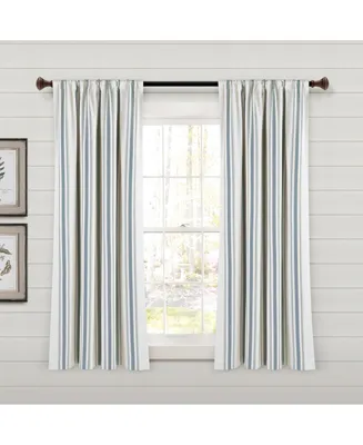 Farmhouse Stripe Yarn Dyed Eco-Friendly Recycled Cotton Window Curtain Panels