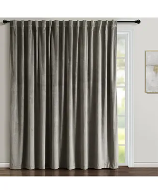 Lush Decor Prima Velvet Solid Light Filtering Back Tab/Rod Pocket Window Curtain Panels