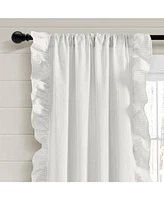 Farmhouse Reyna Ruffle Window Curtain Panels