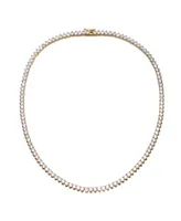 Flawless Tennis Necklace with Round Shape Cubic Zirconia