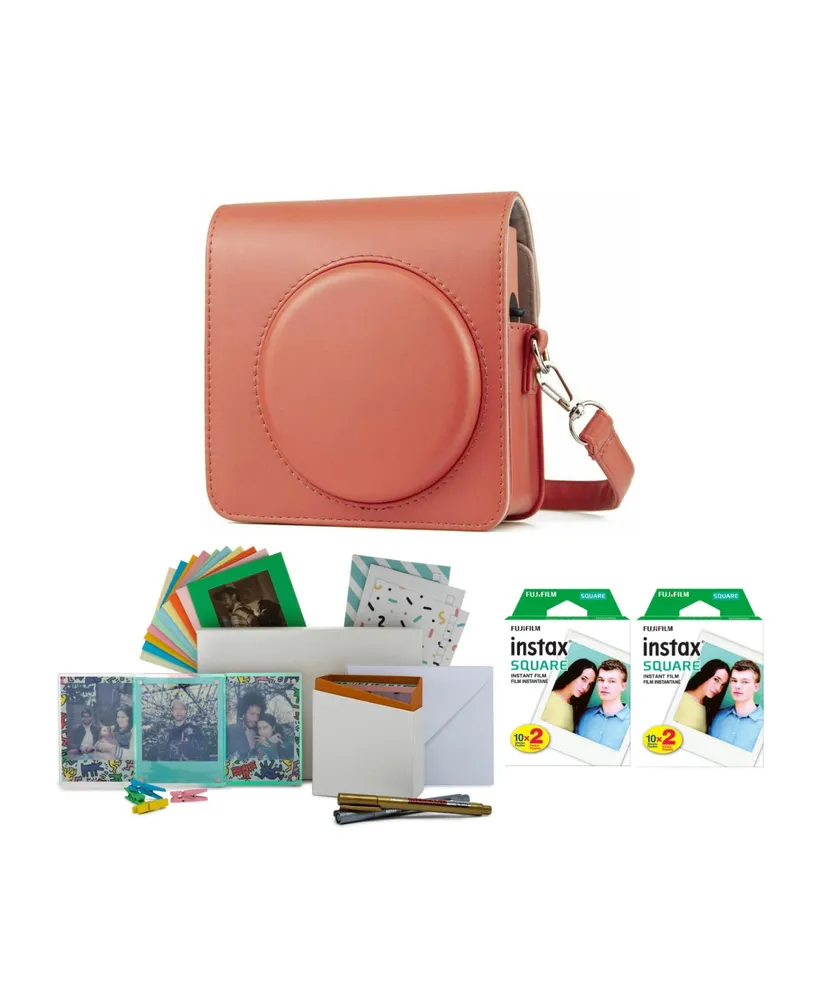 Fujifilm Instax Square Film Twin Pack (40 Exposures) with Case and Storage Box - Assorted Pre
