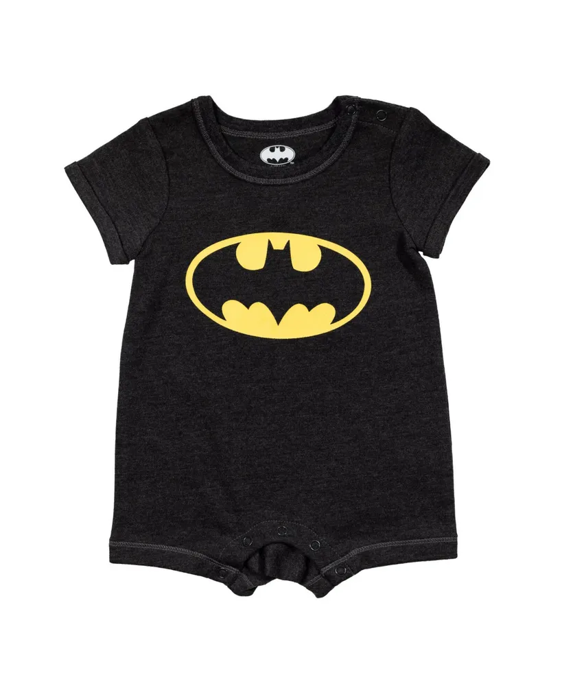 Dc Comics Justice League Batman Boys Romper and Bucket Sun Hat Logo