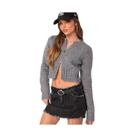 Women's Jillian double zip cardigan - Dark-gray