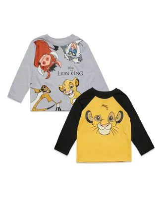 Disney Lion King Guard Rafiki Pumbaa Timon Simba 2 Pack T-Shirts Toddler |Child Boys