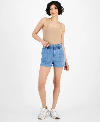 And Now This Women's Paperbag-Waist Cuffed Shorts, Created for Macy's