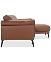 Keery 112" 2-Pc. Leather Sectional with Chaise, Created for Macy's
