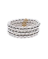 Bowood Lane 7mm Sterling Silver Ball Stretch Bracelet