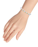 Macy's White Shell Pearl Stretch Bracelet