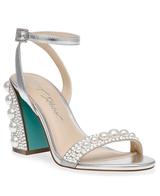 Betsey Johnson Women's Lexi Pearl Evening Sandals