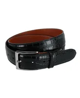 Trafalgar Men's Chance 35mm Mock Mini-African Alligator Embossed Italian Leather Belt