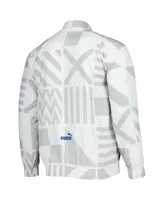 Men's Puma White Olympique Marseille Pre-Match Raglan Full-Zip Training Jacket