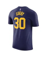 Men's Jordan Stephen Curry Navy Golden State Warriors 2022/23 Statement Edition Name and Number T-shirt