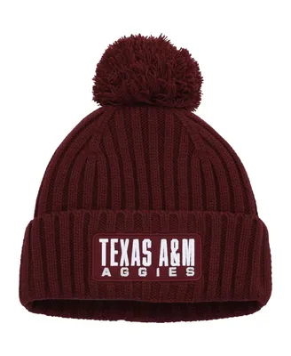 Men's adidas Maroon Texas A&M Aggies Modern Ribbed Cuffed Knit Hat with Pom