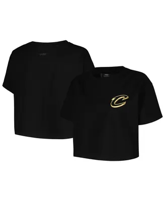 Women's Pro Standard Black Cleveland Cavaliers Holiday Glam Boxy T-shirt