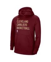 Men's and Women's Nike Wine Cleveland Cavaliers 2023/24 Performance Spotlight On-Court Practice Pullover Hoodie