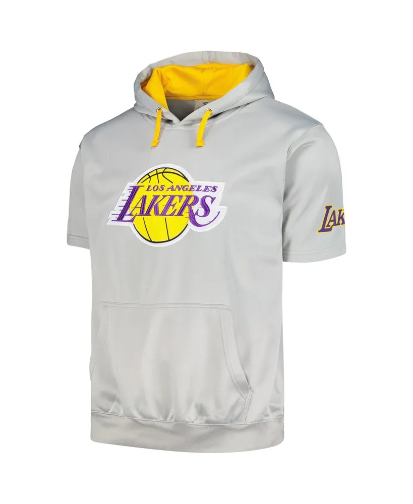 Men's Fanatics Silver Los Angeles Lakers Big and Tall Logo Pullover Hoodie