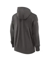 Men's Nike Pewter Tampa Bay Buccaneers Sideline Club Performance Full-Zip Hoodie