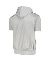 Men's Fanatics Silver, Orange Phoenix Suns Short Sleeve Pullover Hoodie