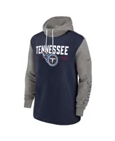 Men's Nike Navy Tennessee Titans Fashion Color Block Pullover Hoodie