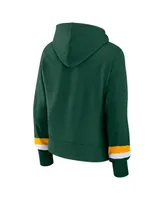 Women's Fanatics Green Green Bay Packers Over Under Pullover Hoodie