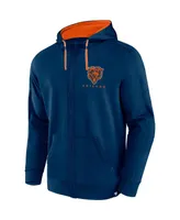 Men's Fanatics Navy Chicago Bears Defender Evo Full-Zip Hoodie