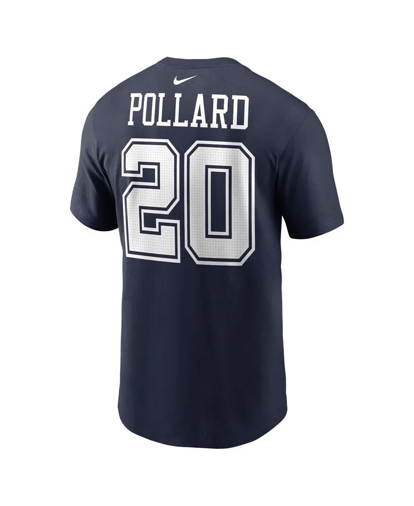Men's Nike Tony Pollard Navy Dallas Cowboys Player Name and Number T-shirt