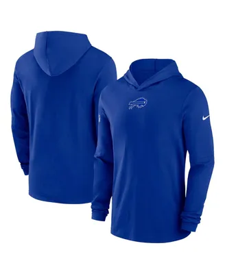 Men's Nike Royal Buffalo Bills Sideline Performance Long Sleeve Hoodie T-shirt