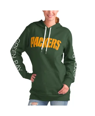 Women's G-iii 4Her by Carl Banks Green Green Bay Packers Extra Inning Pullover Hoodie