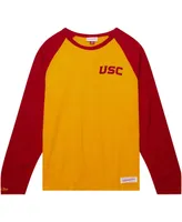 Men's Mitchell & Ness Gold Usc Trojans Legendary Slub Raglan Long Sleeve T-shirt