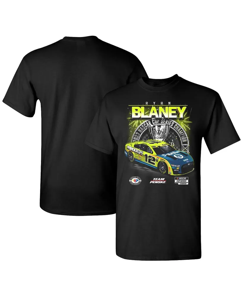 Men's Team Penske Black Ryan Blaney 2023 Nascar Cup Series Champion Official T-shirt