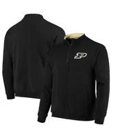 Men's Colosseum Black Purdue Boilermakers Tortugas Logo Quarter-Zip Jacket